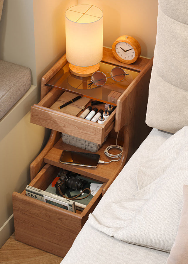 Rollo Nightstand with Wheels