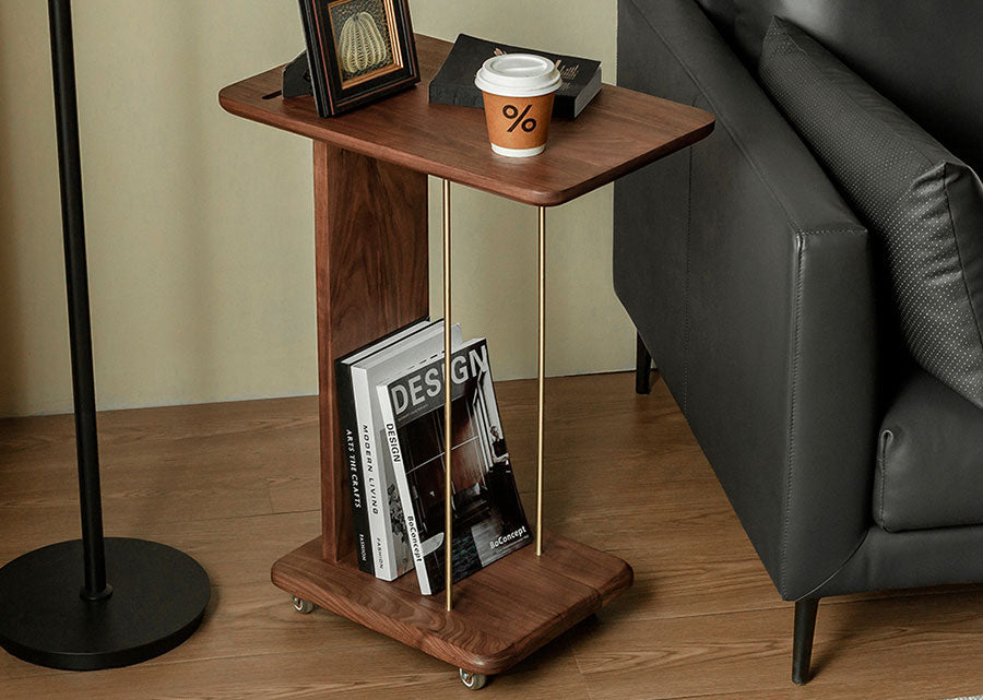 Velo Side Table with Wheels