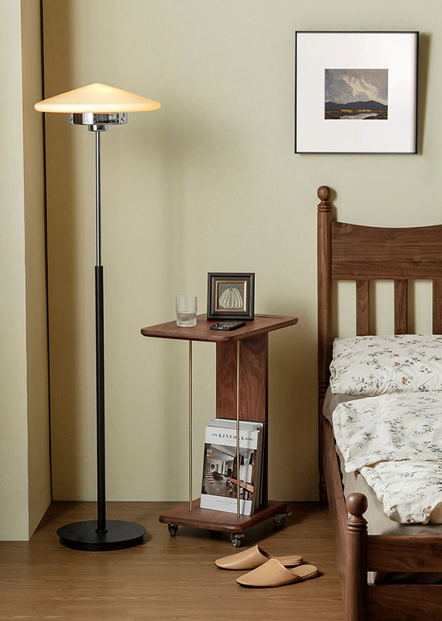 Velo Side Table with Wheels