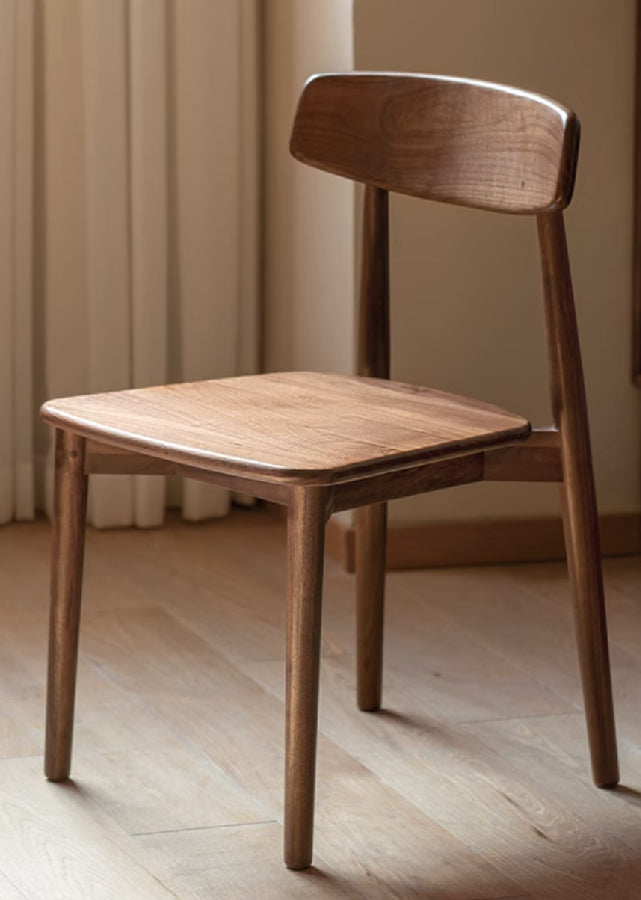 Classic Solid Dark Walnut Chair