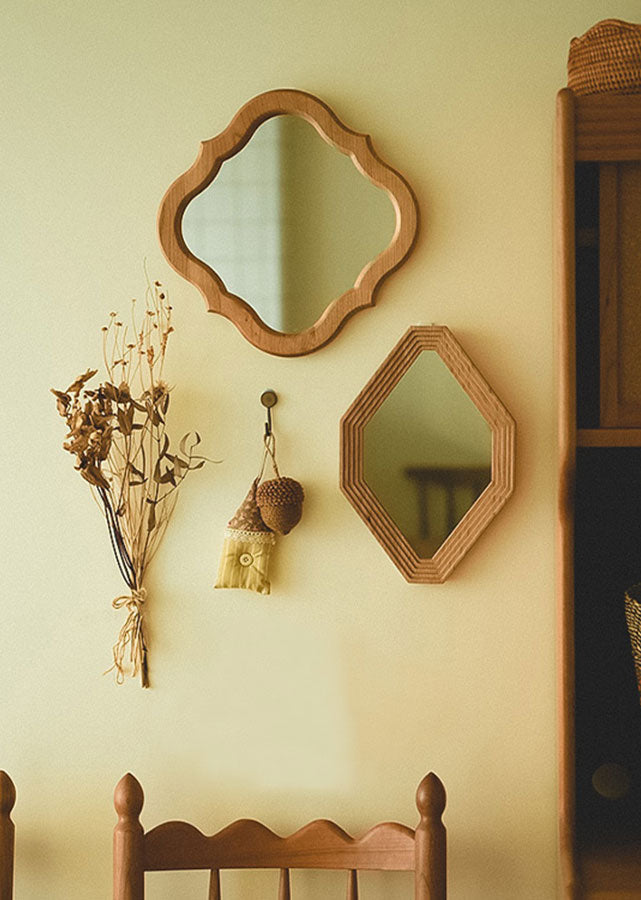 Certa Solid Wood Geometrical Mirror
