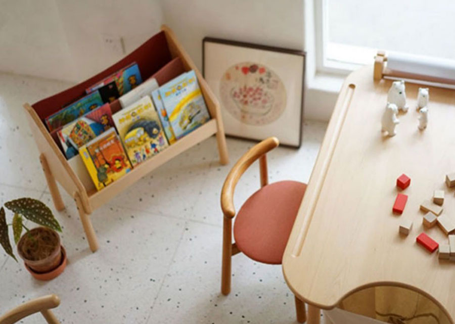 Etage Solid Wood Book Rack