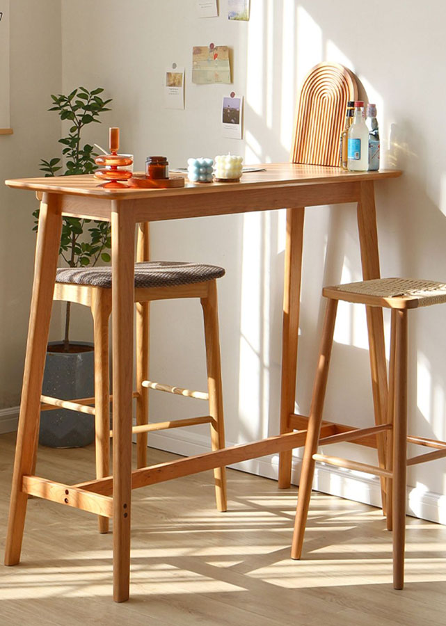 Simple Solid Wood Counter Table