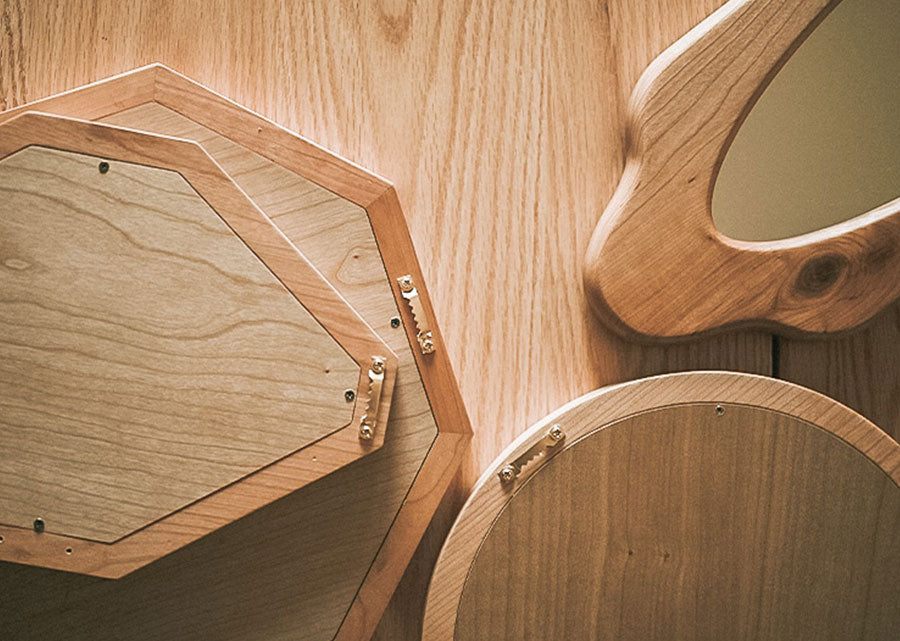 Certa Solid Wood Geometrical Mirror