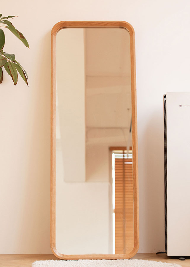 Classic Rounded Solid Wood Mirror
