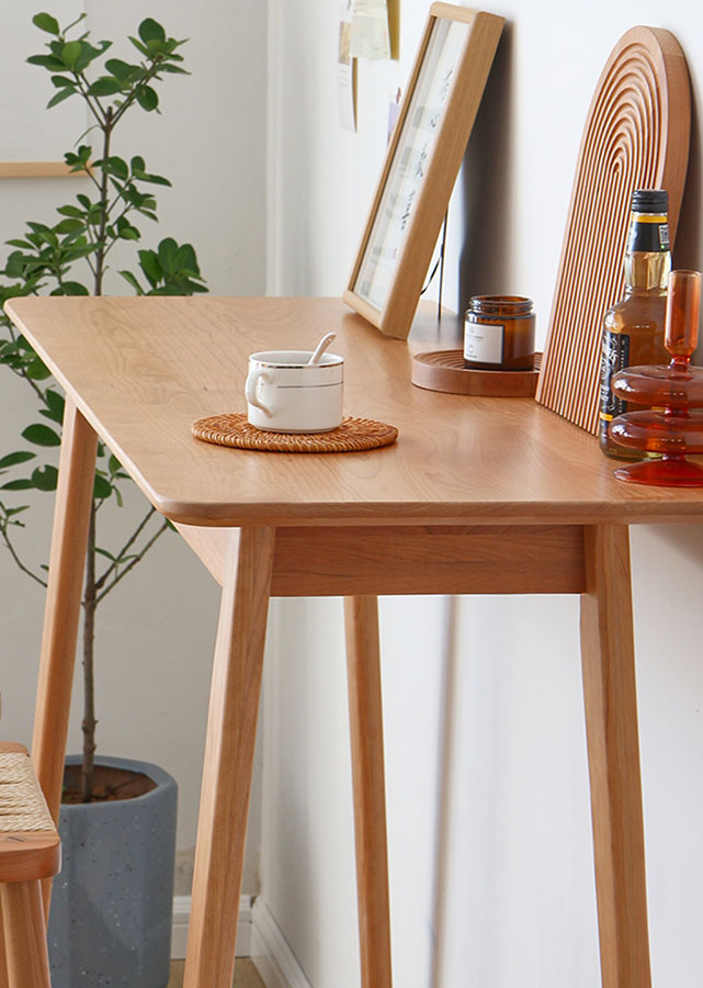 Simple Solid Wood Counter Table